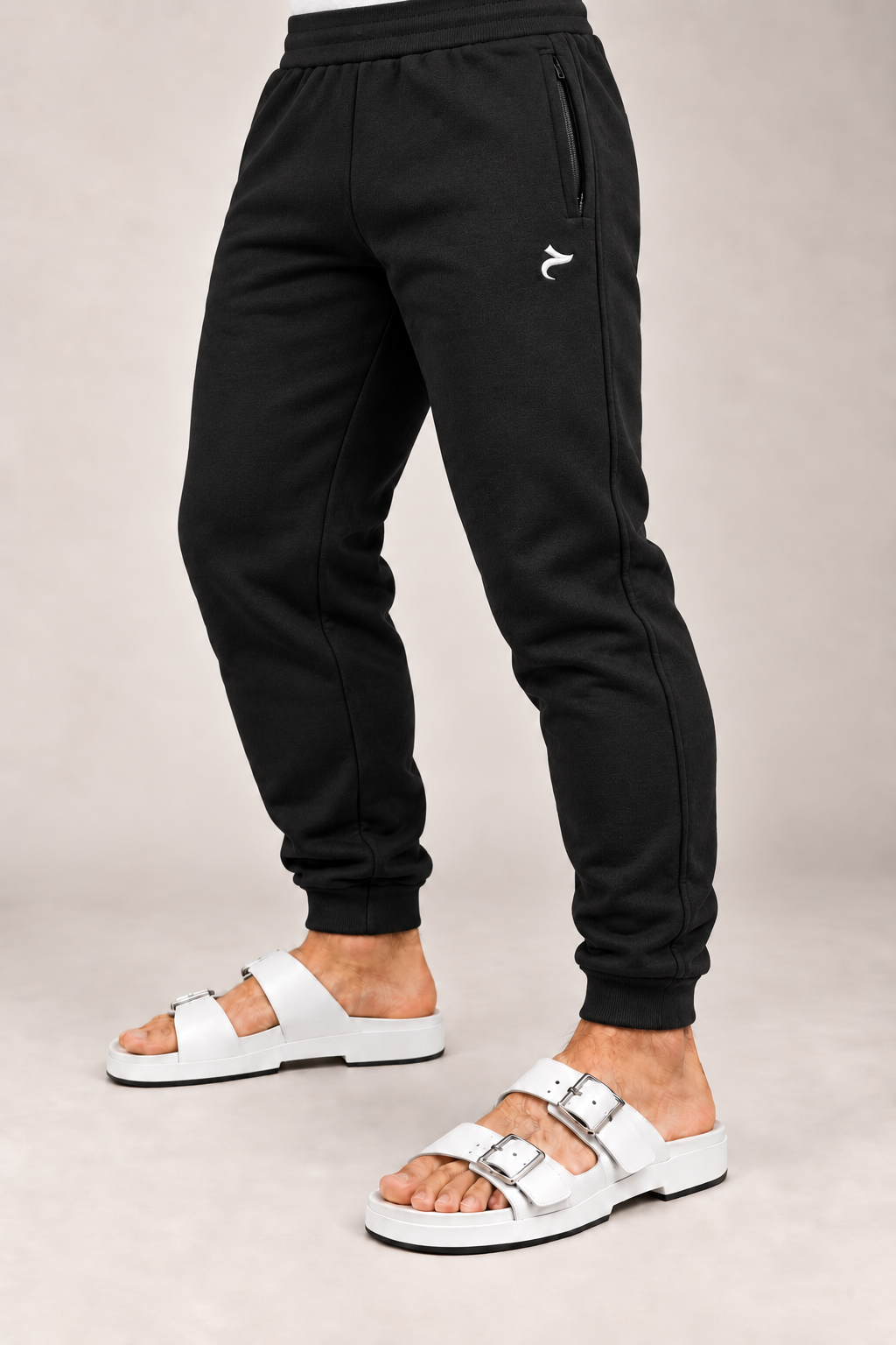 Slim Fit Joggers with Zip Pockets